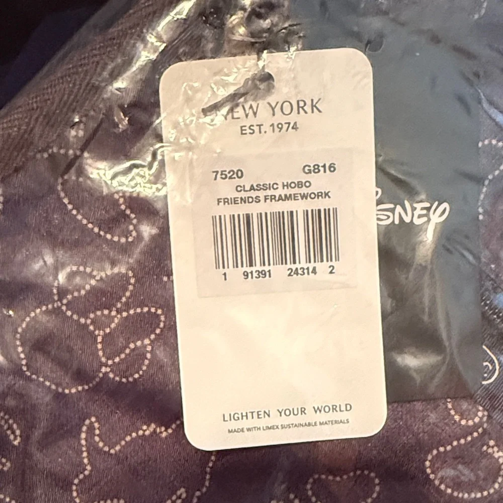 Lesportsac purple quilted hobo bag with stitched pattern - Picture 1 of 2